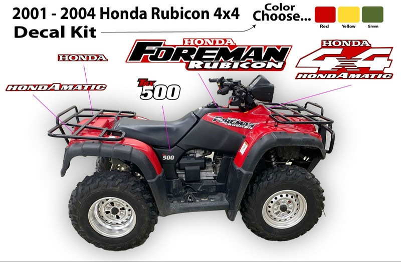 Honda Foreman Rubicon Decal Kit Sticker Graphics Emblem 2001 2002 2003 2004 OEM gallery