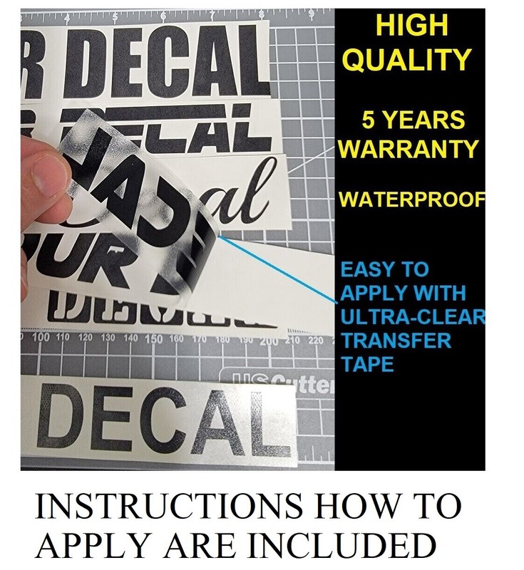 Custom Decal Sticker Vinyl Lettering Personalized Text,Window Wall Car Truck (14 gallery