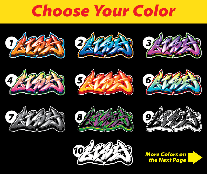 Custom Personalized Vinyl Graffiti Name Decal Sticker | Car Window Tumbler Wall gallery