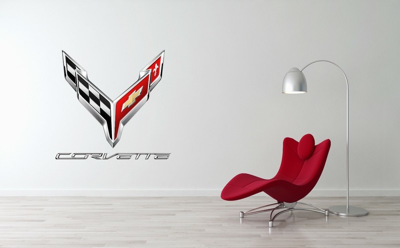 Chevrolet Chevy C8 Logo Wall Decal Sport Car Luxury Racing Vinyl Decor Sticker gallery