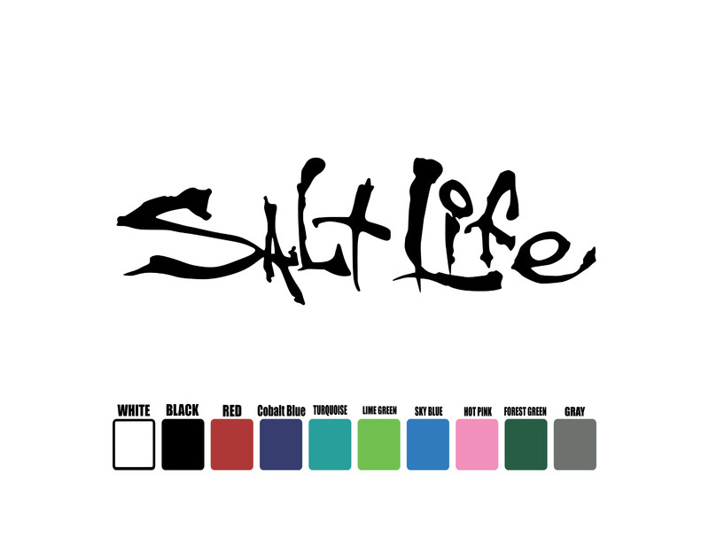 Salt Life Vinyl Decal Sticker Die Cut watersports boating surfing Car Truck gallery