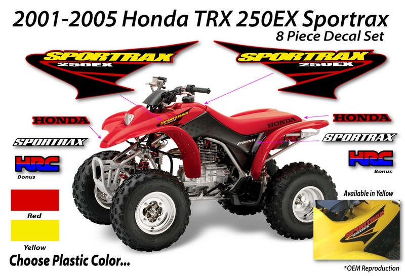 2003 2004 Honda TRX 250ex Decal Graphic Sticker OEM kit Mark Set SPORTRAX 250 EX