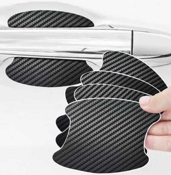 4X Carbon Fiber Door Handle Car Stickers Decal Protector Film Anti Scratch gallery
