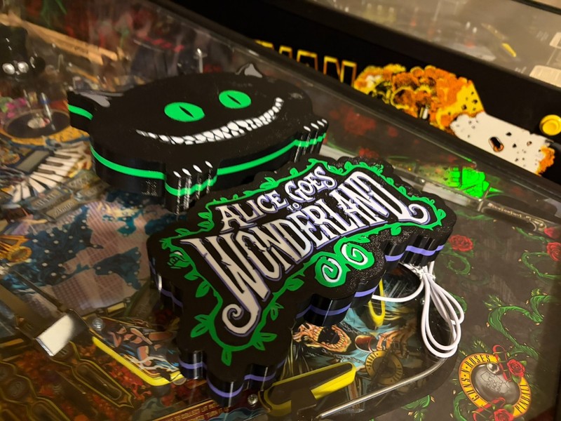 Alice Goes To Wonderlan Lightbox Alice LED Pinball Topper gallery