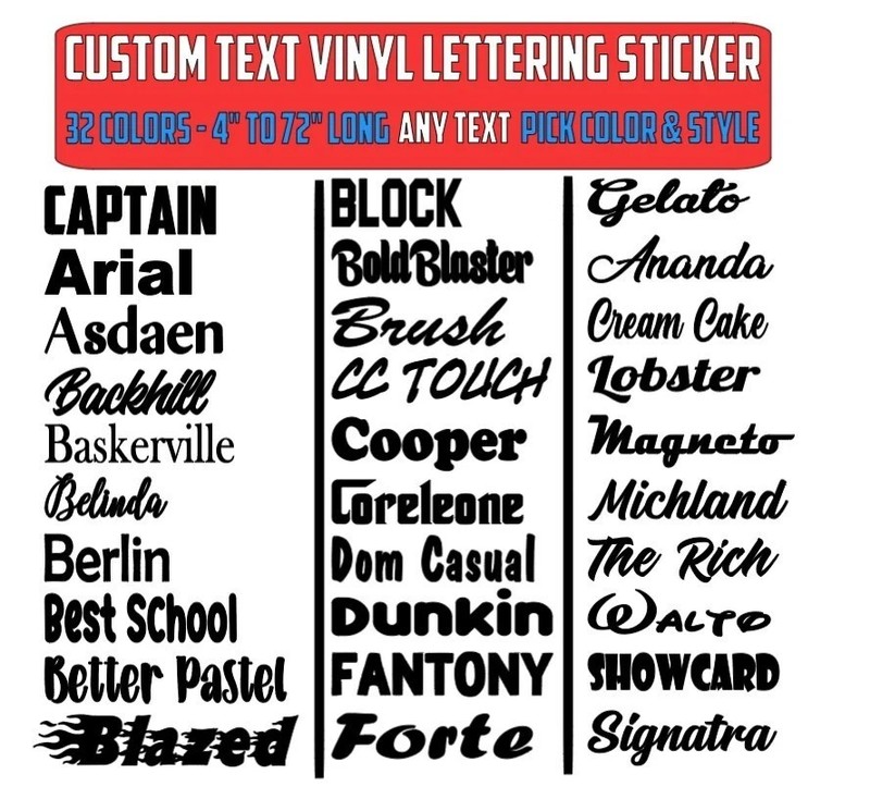 Custom Personalized Vinyl Lettering Name Decal Sticker Car Window Tumbler Flask gallery