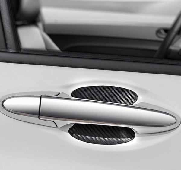 4PCS Carbon Fiber Door Handle Car Stickers Decal Protector Film Anti Scratch gallery