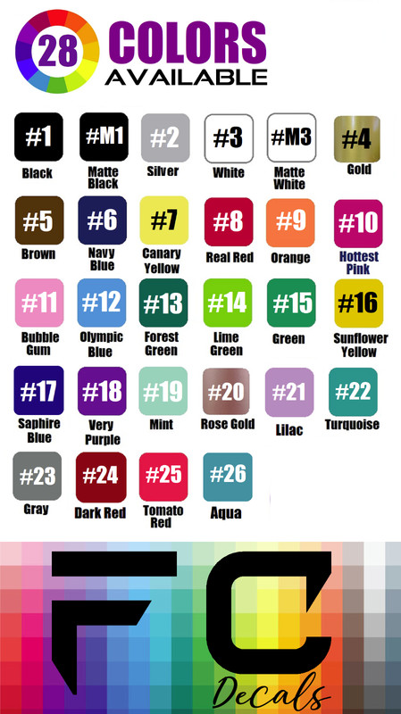 Custom Text Vinyl Lettering Sticker Decal Personalized -ANY TEXT - ANY NAME - [2 gallery