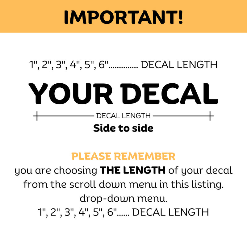 Custom Text Vinyl Lettering Sticker Decal Personalized Any Text - Any Name - [xx gallery
