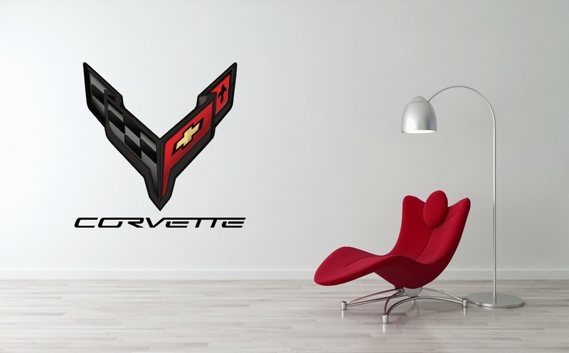 Chevrolet Chevy C8 Logo Wall Decal Sport Car Luxury Racing Vinyl Decor Sticker gallery