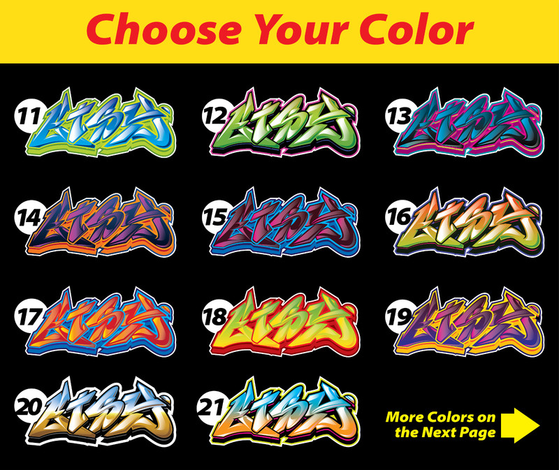 Custom Personalized Vinyl Graffiti Name Decal Sticker | Car Window Tumbler Wall gallery